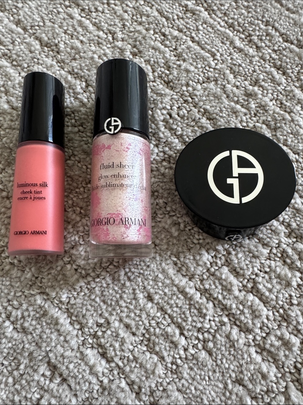 Giorgio Armani Luminous Silk Makeup Bundle Fluid Sheer Glow Cheek Tint Blush